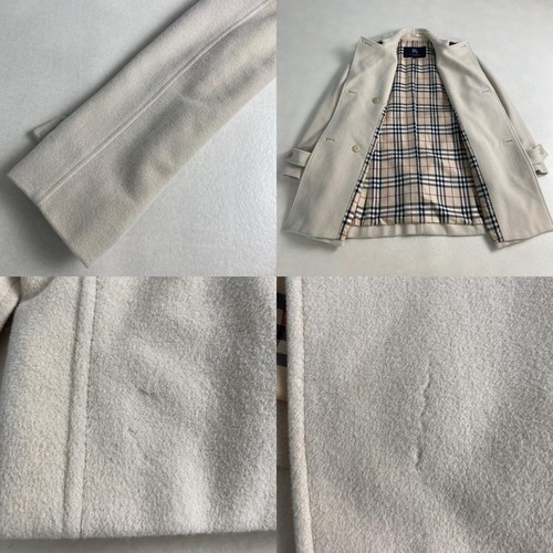 Burberry London Trench Coat Angora Wool White Beige Japan - Picture 18 of 24