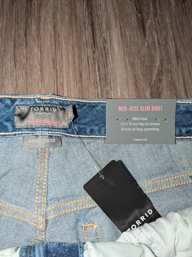 Torrid Damen Jeans Mid-Rise Slim Boot Vintage Stretch Gr. 22S Blau Denim Neu mit Etikett - Bild 14 von 19