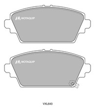 Bremsbelagsatz Scheibenbremse MOTAQUIP LVXL643 für NISSAN PRIMERA P12 Hatchback