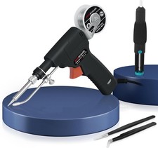 Soldering Iron Kit Electric Solder Guns Set 80W Precision Full Size, Black 