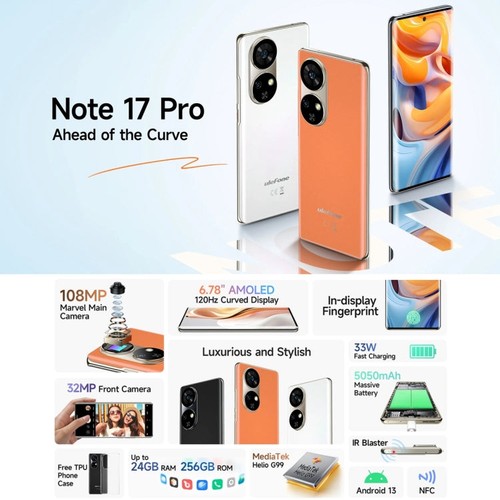 Ulefone Note 17 Pro, Screen Fingerprint, 6.78 inch Android 13 MediaTek Helio G99 - Picture 2 of 22