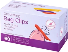 Decorating/Icing Bag Sealing Clips, 60 Pack, Multipurpose for Food and Snack Sto