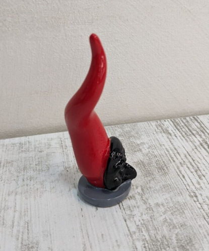 Corno Portafortuna con Maschera di Pulcinella Napoletano Napoli Rosso Regalo - Zdjęcie 3 z 5
