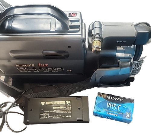 Sharp VL-L330U Jetzoom 12 Camcorder Bag, Charger And Tapes  Untested As-is - Picture 4 of 5