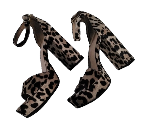NUEVO Mossimo supply co Mujer Plataforma Tacones Sandalias Estampado Animal Talla 8.5 Sexy * - Imagen 2 de 24
