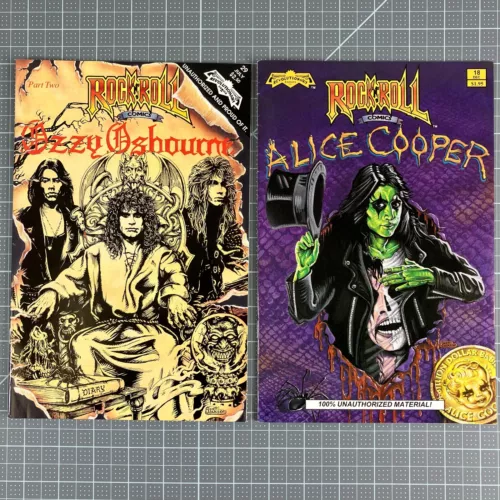 ROCK n' ROLL Comics #29 Ozzy Osbourne, #18 Alice Cooper