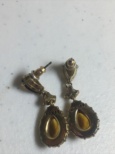Konvolut 3 Paar verschiedene Ohrringe Vintage 2 signierte Strasssteine Schmuck - Bild 4 von 9