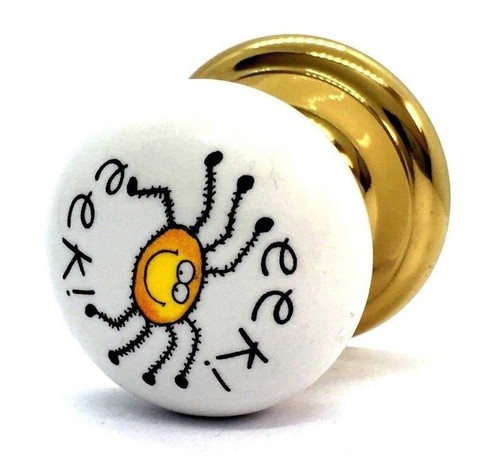 10 x 'EEK' Spider Knobs 36mm ceramic porcelain wardrobe nursery door knob (54) - Picture 6 of 7