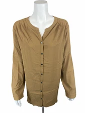 LOGO by Lori Goldstein Stretch Woven Blouse with Asymmetric Hem XX-Small Size 