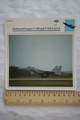 McDonnell Douglas F-15B & F-15D Eagle - USA - Trainer - Collectors Club Card