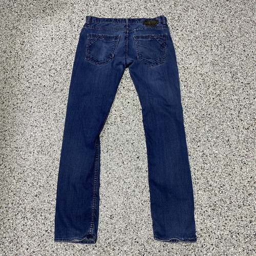 BKE Denim Aiden Straight Blue Jeans Herren Größe 30R 30x32 Schnalle Hose - Bild 9 von 11
