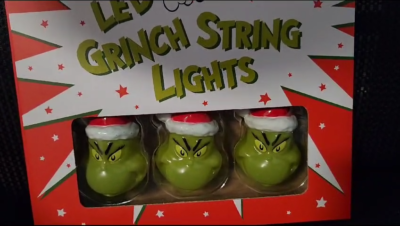 The Grinch Face Shaped 8LED String Light Christmas Home Decor Indoor Fairy Light