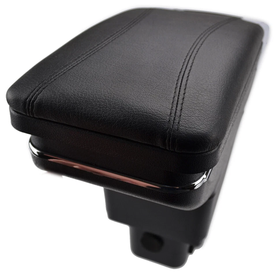For Honda Fit Jazz 2009-2013 Central Console Armrest Storage Compartment Black. Foto 4 de 4