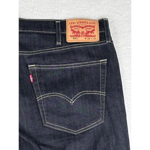 Pantalones de mezclilla Levi's 541 calce atlético lavado oscuro para hombre 38x34 (medido 40x34) - Imagen 10 de 13