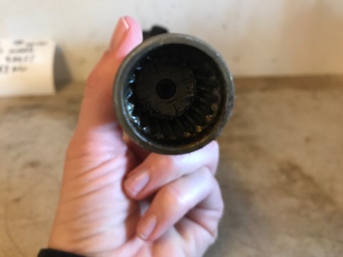 Honda 350d Fourtrax Middle Drive Shaft With Bearing Block, Bolts Used Spins Free - Picture 10 of 12