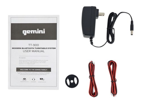 Gemini TT-900 Vinyl Record Player Turntable w/Bluetooth+Dual Speakers TT-900BW - Picture 10 of 12