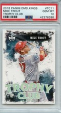 2018 DIAMOND KINGS #TC11 MIKE TROUT "TROPHY CLUB" ANGELS - PSA 10 GEM MINT (398)