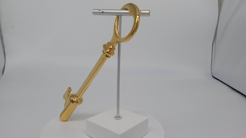 Gerity Skeleton Key Gold Plated Metal 6.84" Long Vintage Collectible In Box - Video 1 of 1