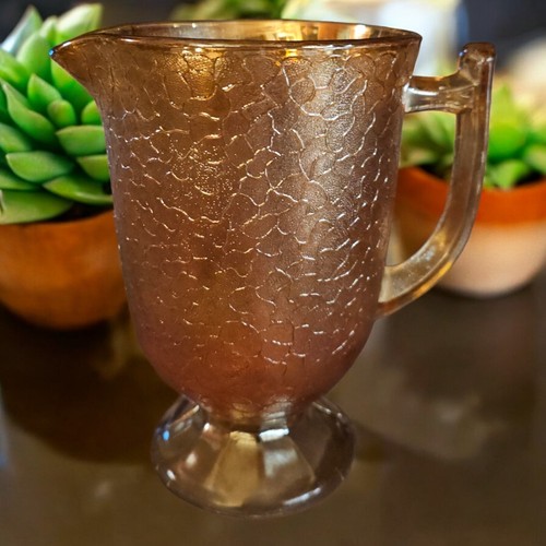 Vintage Marigold Carnival Glass Pitcher - Picture 7 of 11