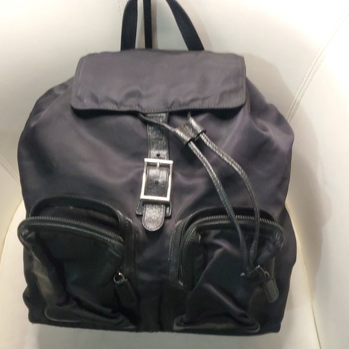 Vintage Preowned Fabrics Mixed With Leather Gucci Large Backpack  Rare Find. - Photo 15/24