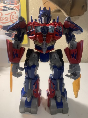 Transformers Optimus Prime Power Bot Action Figure Light Up Talking Hasbro 2009