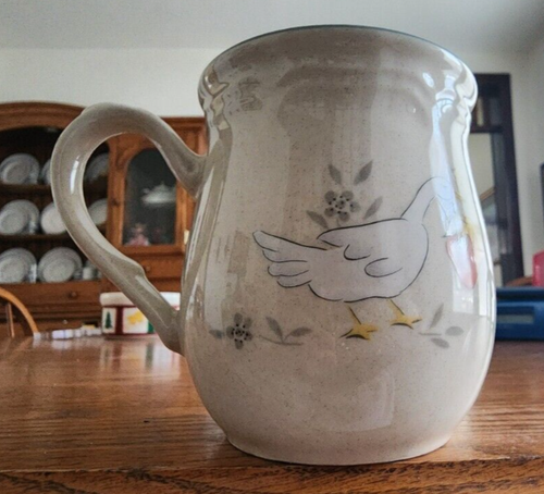 Marmalade Mug 12 oz. Goose Heart International Stoneware Tan White Orange Blue ! - Picture 15 of 16