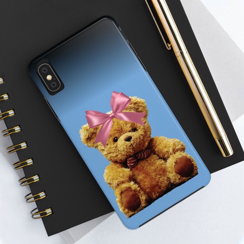 Coquette Teddy Bear Pink Bow iphone case,iPhone 16, 15, 14 Pro Max, 13, 12, 11 - Picture 90 of 92