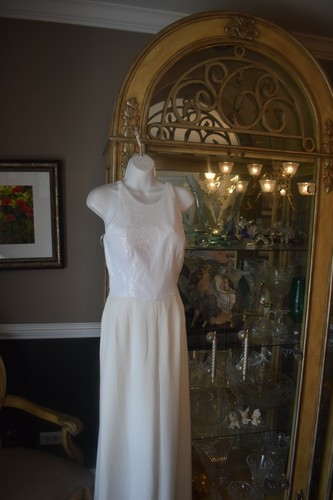SR918 B2 JASMINE B193065 SZ 10 IVORY $220 JUMPSUIT WEDDING DRESS FORMAL - Picture 3 of 5