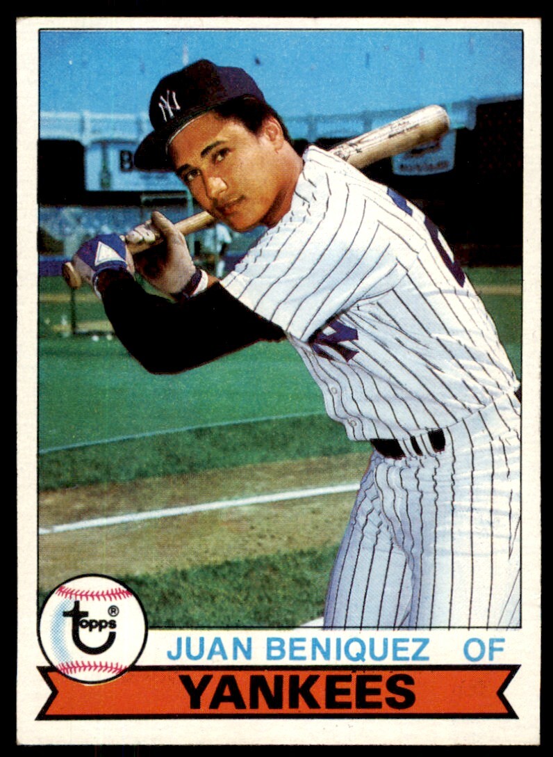 1979 Topps Burger King New York Yankees #22 Juan Beniquez EX New York Yankees