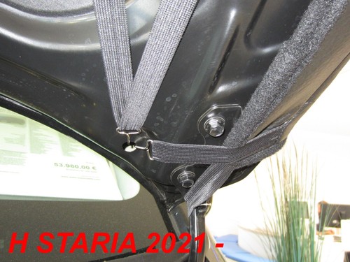 Sujetador capó para Hyundai Staria año desde 2021 protección contra impactos de piedras capó tuning - Imagen 5 de 5