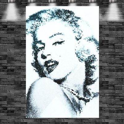XXL Marylin Monroe Mosaik 105cmx160cm auf Leinwand Keilrahmen Loft Legende Star