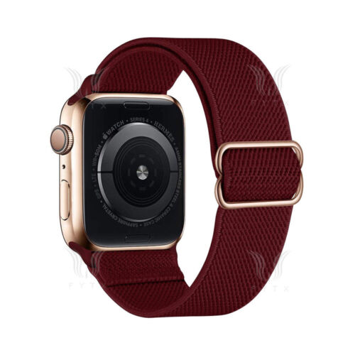 Elastic Nylon Wrist Band for Apple Watch Series 9/8/7/6/SE/5/4/3/2 Sports Strap - Picture 17 of 37