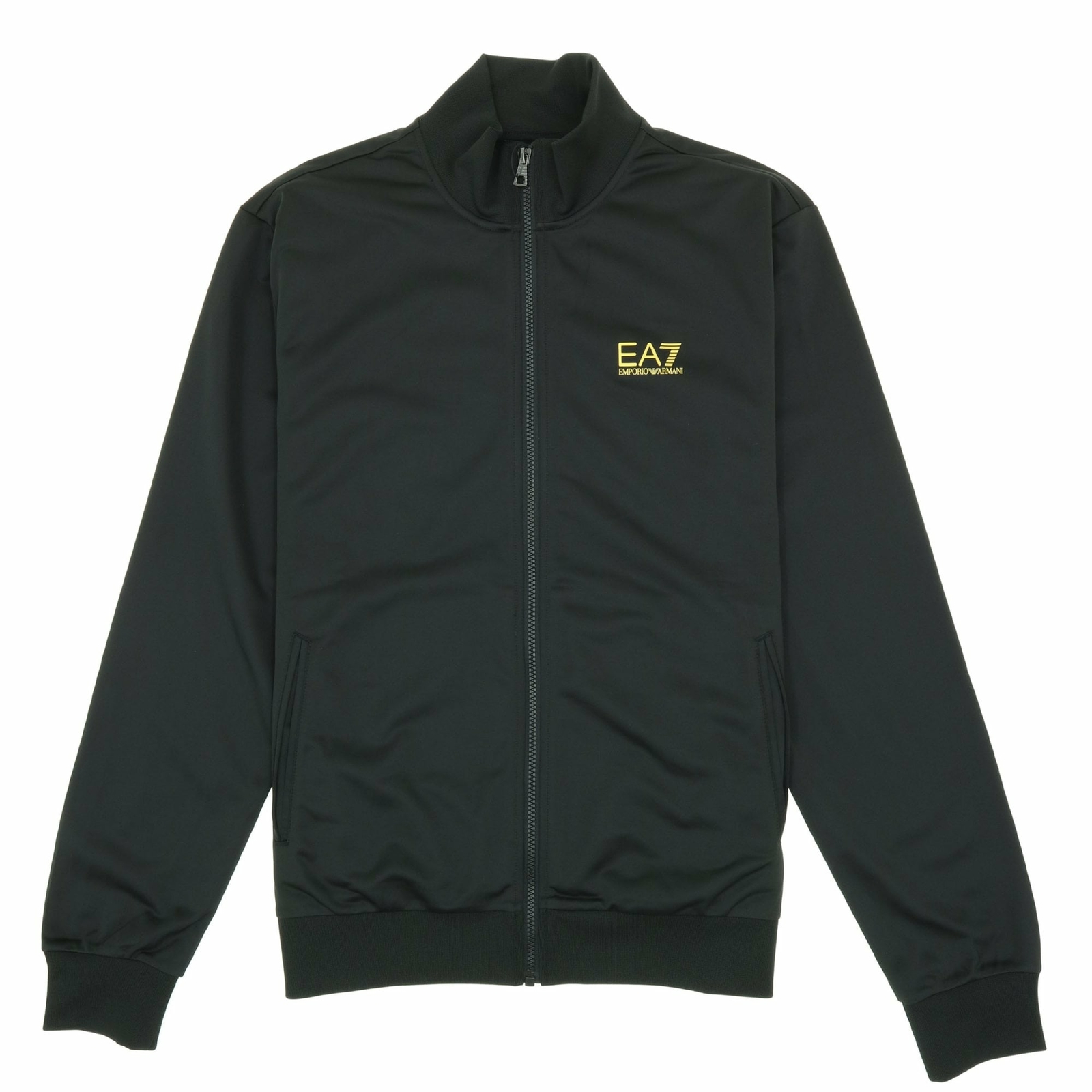 EA7 EMPORIO ARMANI Gold Logo Black Tracksuit EA7 EMPORIO ARMANI Gold Logo Black Tracksuit