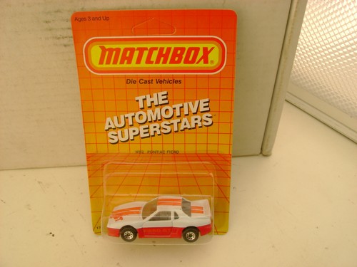 1987 MATCHBOX SUPERFAST #2 MB2 RED & WHITE PONTIAC FIERO GT NEW ON CARD - Picture 1 of 11