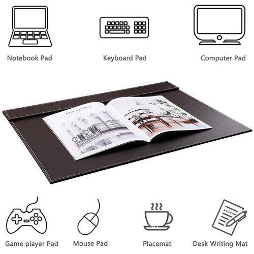 ™ sous-Main en Cuir de Grande qualité 60 x 45 cm Marron - Photo 4/9
