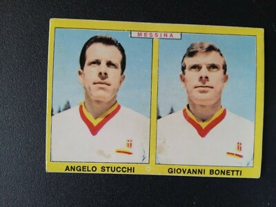 FIGURINE FOOTBALLERS PANINI 1966/67 STUCCCHI BONETTI MESSINA EXCELLENT NEVER ATTACHED