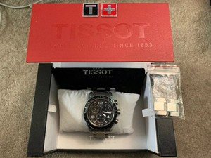 Tissot Men S Watch 1853 V8 Quartz Chronograph Purchased In Japan Black T039417a Ebay
