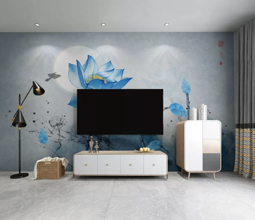 3D Blue Lotus Bud 46473NA Wallpaper Wall Murals Removable Wallpaper Fay - Picture 2 of 11