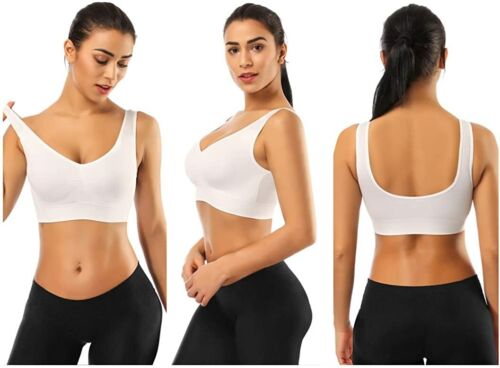 1/2/3 Stck. Sexy Lauf Sport BHs Damen nahtlos bequem Yoga BH abnehmbare Pads - Bild 21 von 38