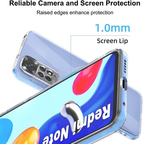 Coque Silicone Redmi Note 11 11S Note 11 Pro 4G/5G Transparent+ Verre Trempé - Photo 5/13