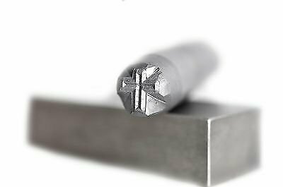 Cross Steel Punch Stamp 3/8" - 9.5mm Metal Marking Gold Silver Religious Jewelry - Picture 2 of 2