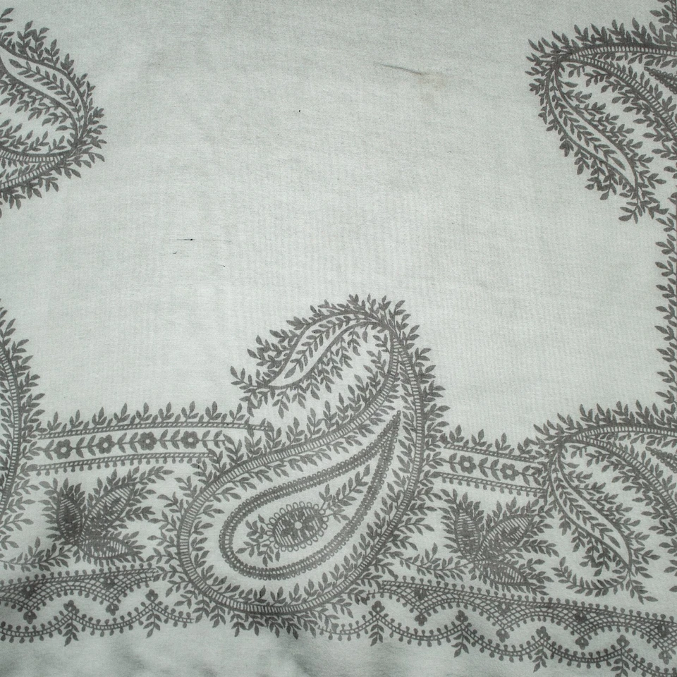 Bufanda cuello cuadrado seda cachemira negra gris vintage Ralph Lauren 17,5 x 16 Foto 2 de 4