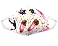 Fabric Face Mask Cotton Reusable Washable Adult Handmade in USA- Shoe Lover Girl