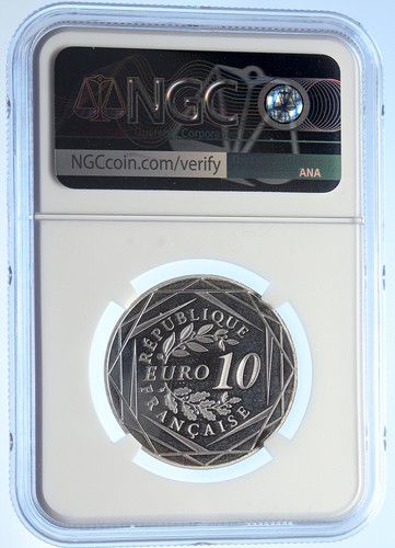 2014 FRANCE Numismatic Symbol The Rooster Proof Silver 10 Euro NGC Coin i106789 - Picture 4 of 5
