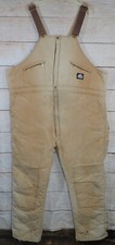 Vintage Polar King by Key Mens Brown Duck Overalls 48X32 USA Quilted Insulated