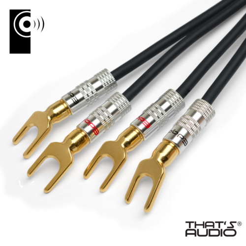 4 x Edge vergoldet Y Gabel Lautsprecher Spaten/Amp Kabel Stecker - SP2 - Bild 4 von 11