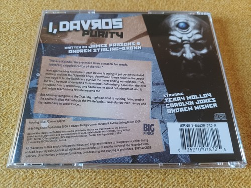I Davros: Purity - #2 Big Finish Audio CD Terry Molloy Doctor Who - Picture 2 of 4