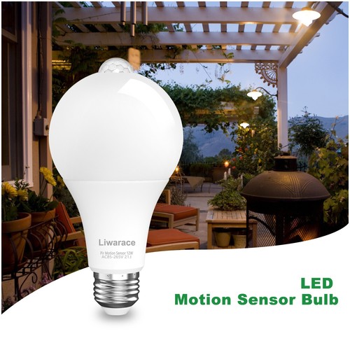 2Pack LED Motion Sensor Light Bulb 9W (90W Equivalent)  E26/27 Bulbs Indoor USA - Picture 7 of 12