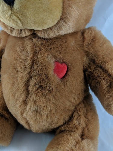 Brown Bear Plush 16 Inch Red Heart Chest Tb Trading Co Stuffed Animal toy - Picture 3 of 7