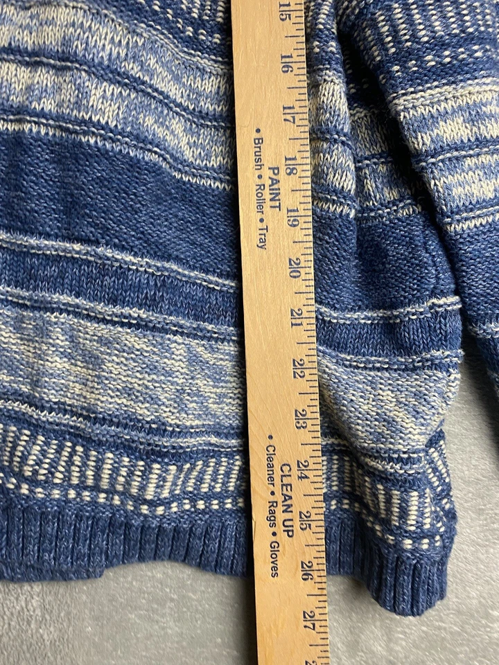 Suéter cárdigan azul 3X Chaps para mujer Foto 4 de 4